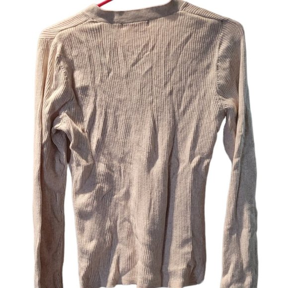 XL Joe Fresh Long Sleeve Henley Sweater with Tortoise Shell Buttons - Picture 3 of 8